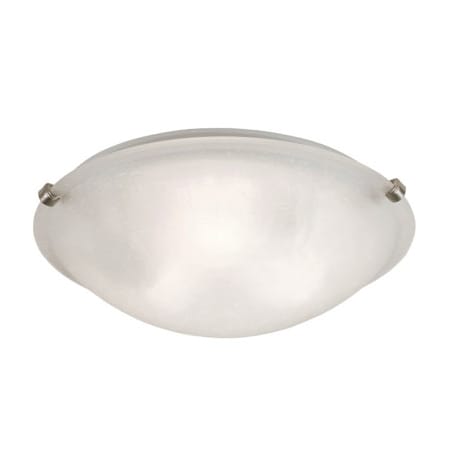 Trans Globe Lighting Constellation 3 Light 16" Wide Flush Mount Bowl Ceiling Fixture with Linen Glass Shade Brushed Nickel