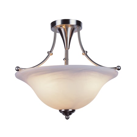 Trans Globe Lighting Payson 3 Light Semi-Flush Ceiling Fixture Brushed Nickel