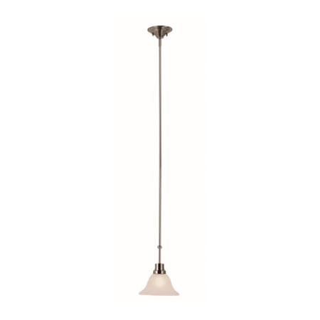 Trans Globe Lighting Perkins Single Light 7-1/2" Wide Mini Pendant with Marbleized Glass Shade Brushed Nickel