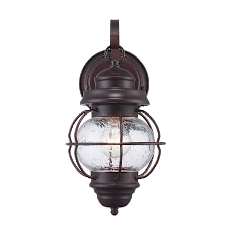 Trans Globe Lighting Modern Single Light Small Outdoor Wall Sconce from the Outdoor Collection Rustic Bronze