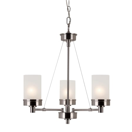 Trans Globe Lighting Fusion 3 Light 22" Wide Chandelier Brushed Nickel