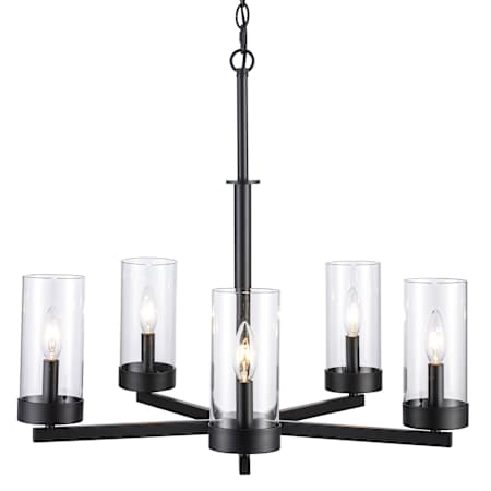 Trans Globe Lighting Meadowlark 5 Light 26" Wide Chandelier Black