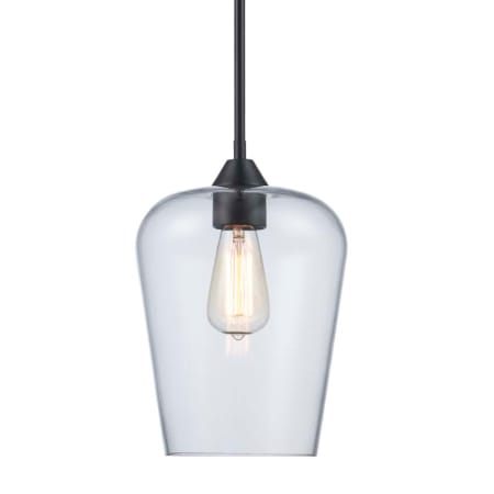 Trans Globe Lighting Kieran 8" Wide Mini Pendant Black