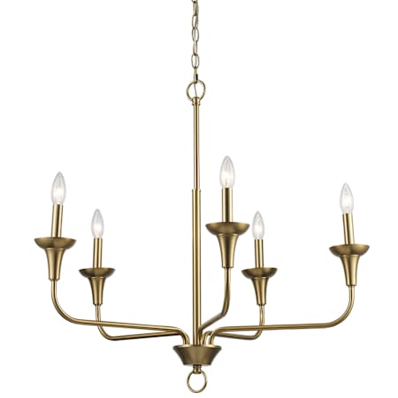 Trans Globe Lighting Capella 5 Light 31" Wide Taper Candle Style Chandelier Antique Gold
