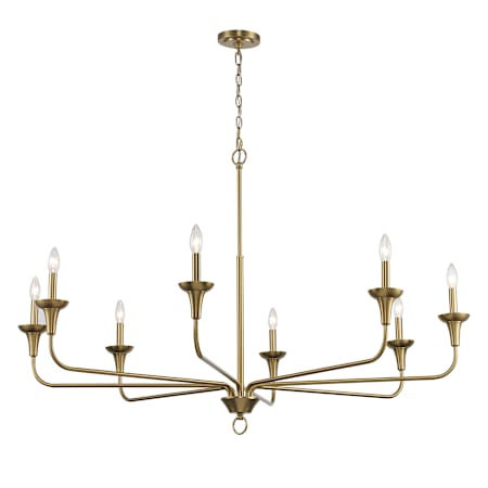 Trans Globe Lighting Capella 8 Light 51" Wide Taper Candle Style Chandelier Antique Gold