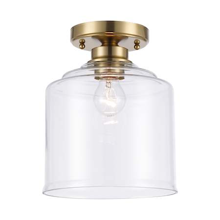 Trans Globe Lighting Zoe 9" Wide Flush Mount Ceiling Fixture Antique Gold