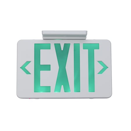 Trans Globe Lighting 12" Wide Plastic Emergency LED Exit Sign with Test Switch Green