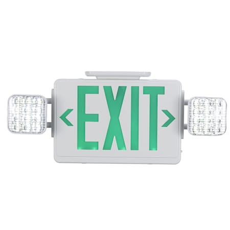Trans Globe Lighting 20" Wide Integrated LED Exit / Emergency Light with Square Lights Green / Red
