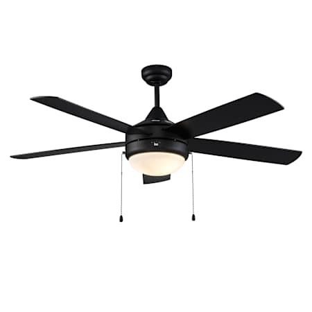 Trans Globe Lighting Cappleman 52" 5 Blade Indoor Ceiling Fan Black