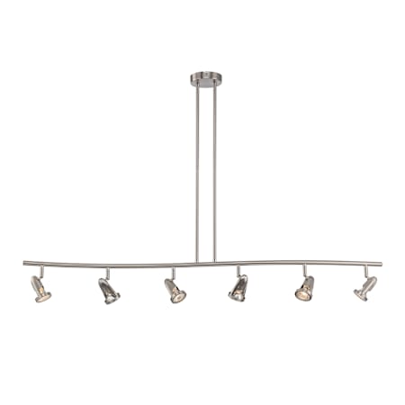 Trans Globe Lighting 6 Light Energy Saving Track Lighting Brushed Nickel