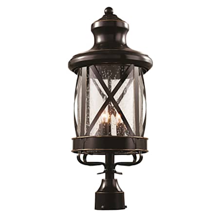 Trans Globe Lighting Three Light Up Lighting Outdoor Post Light from the Outdoor Collection Rubbed Oil Bronze