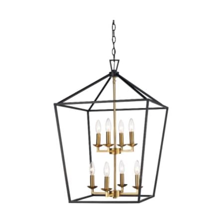 Trans Globe Lighting Lacey 8 Light 19" Wide Chandelier Black / Antique Gold