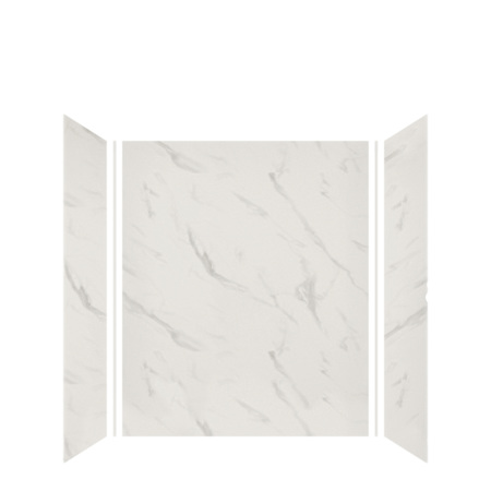Transolid Expressions 60" W x 32" D x 72" H Three Panel Shower Wall Kit Bianca