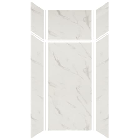 Transolid Expressions 36" W x 36" D x 96" H Six Panel Shower Wall Kit Bianca
