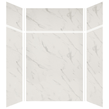 Transolid Expressions 60" W x 48" D x 96" H Six Panel Shower Wall Kit Bianca