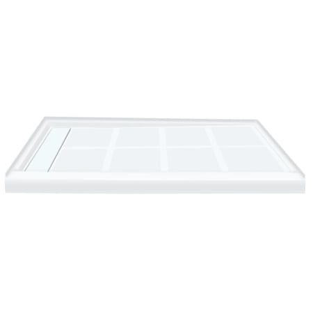 Transolid FL-Series 48" x 32" Rectangular Shower Base with Single Threshold and Left Drain White