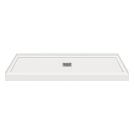 Transolid FL-Series 60" x 36" Rectangular Shower Base with Single Threshold and Center Drain Grey