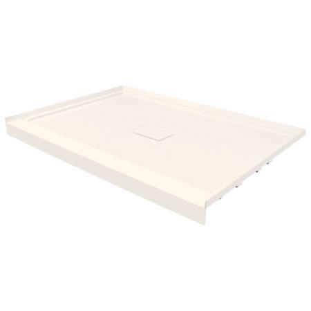Transolid FLU-Series 48" x 34" Rectangular Shower Base with Single Threshold and Center Drain Cameo