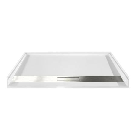 Transolid 61-1/2" x 31-1/2" Rectangular Shower Base with Single Threshold and Center Drain White