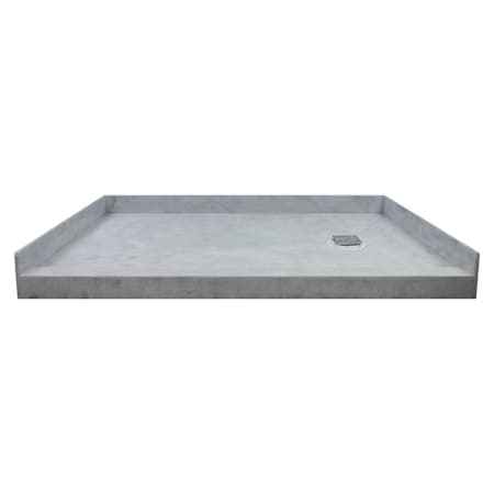 Transolid Ready Tile 60" x 34" Rectangular Shower Base with Single Threshold and Right Drain Dark Grey
