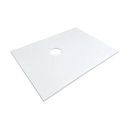 Transolid Wet Floor 47-1/4" x 35-3/8" Rectangular Shower Base with Center Drain White