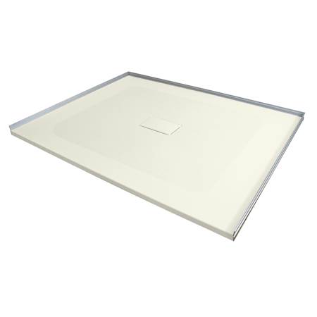 Transolid 51-3/16" x 39-3/8" Rectangular Shower Base with Center Drain Cameo