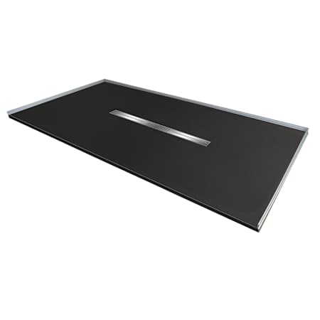 Transolid 70-7/8" x 35-1/2" Rectangular Shower Base with Center Drain Black
