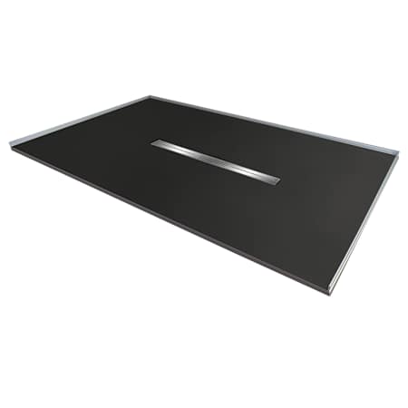 Transolid 70-7/8" x 47-1/2" Rectangular Shower Base with Center Drain Black
