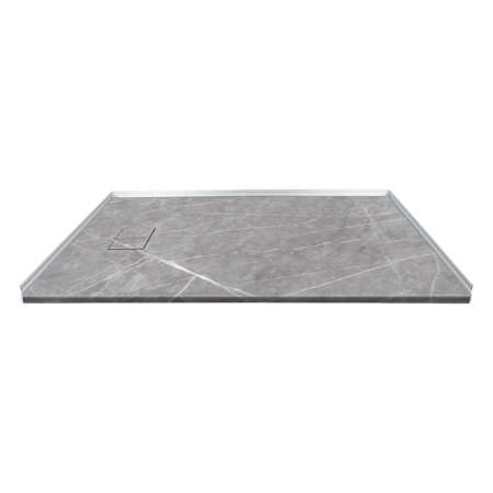 Transolid 59-1/8" x 31-1/2" Rectangular Shower Base with Left, Right Drain Ashy Grey