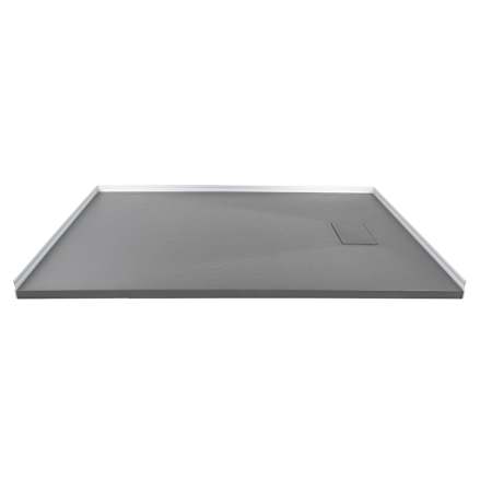 Transolid 59-1/8" x 31-1/2" Rectangular Shower Base with Left, Right Drain Dark Grey