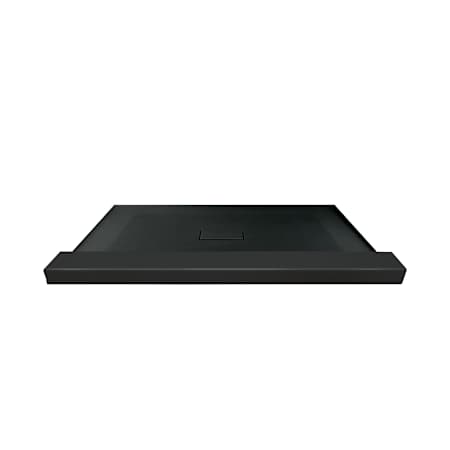 Transolid 63" x 40-1/2" Rectangular Shower Base with Single Threshold and Center Drain Black