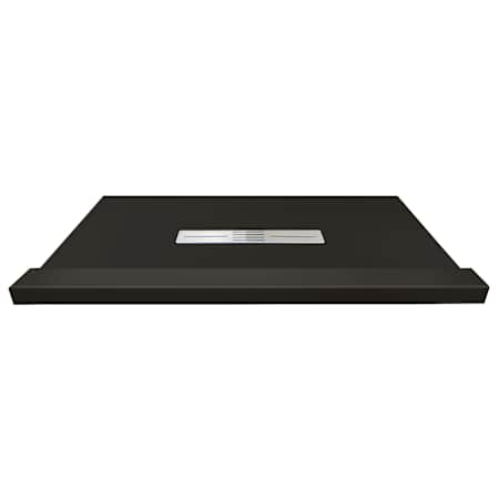 Transolid 64-7/8" x 42-1/2" Rectangular Shower Base with Single Threshold and Center Drain Black