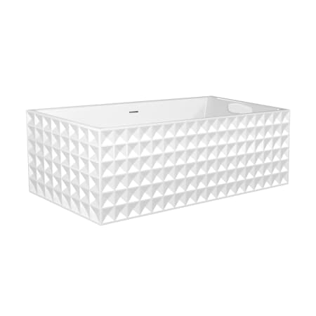 Transolid Delmare 67" Free Standing Acrylic Soaking Tub with Center Drain and Overflow White