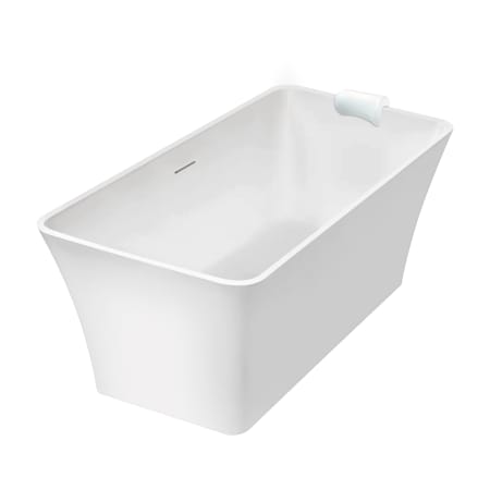 Transolid Lily 59" Free Standing Acrylic Soaking Tub with Overflow and Center Drain White