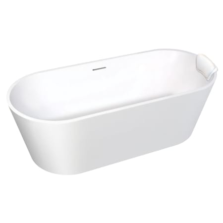 Transolid Maris Grande 67" Free Standing Acrylic Soaking Tub with Overflow and Center Drain White