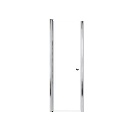Transolid Lyna 70" High x 24" Wide Pivot Frameless Shower Door with Clear Glass Polished Chrome