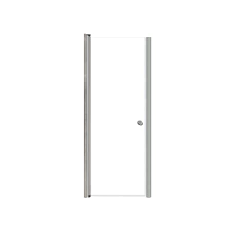 Transolid 70" High x 28" Wide Pivot Frameless Shower Door with Clear Glass Brushed Stainless