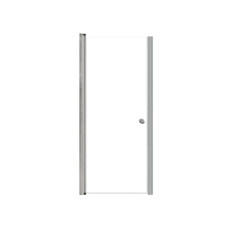 Transolid 70" High x 30" Wide Pivot Frameless Shower Door with Clear Glass Brushed Stainless