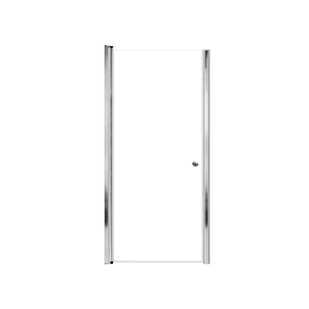 Transolid Lyna 70" High x 31" Wide Pivot Frameless Shower Door with Clear Glass Polished Chrome
