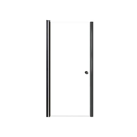 Transolid Lyna 70" High x 32" Wide Pivot Frameless Shower Door with Clear Glass Matte Black
