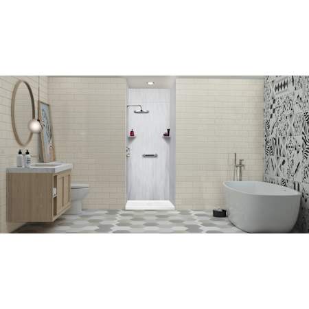 Transolid Lusso 96" H x 36" W x 36" D Three Wall Alcove Shower Walls Bellanca