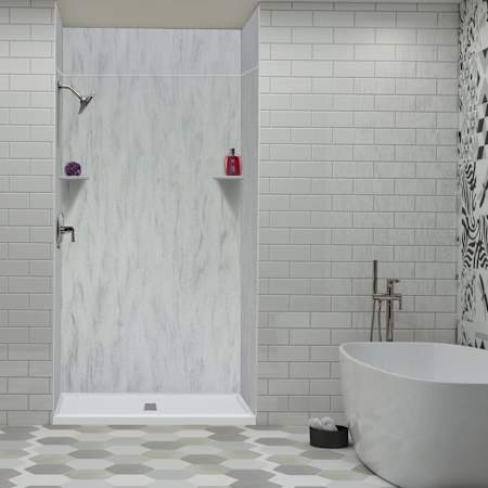 Transolid Lusso 96" H x 48" W x 36" D Three Wall Alcove Shower Walls Bellanca