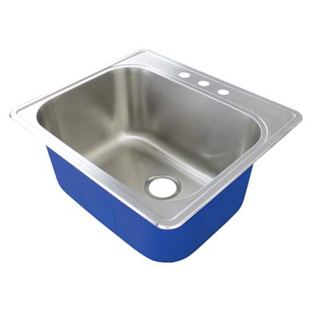 Transolid Meridian 25" Drop In Single Basin Stainless Steel Utility Sink Brushed Stainless