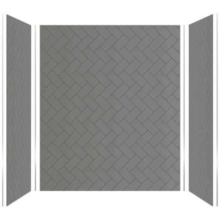 Finish: Dark Grey Herringbone Tile