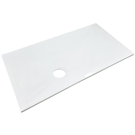 Transolid Ready-to-Tile 59-1/16" x 32-1/4" Rectangular Shower Base with Front Drain White
