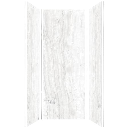 Transolid Titan 96" High x 36" Wide x 36" Deep Matte Honed Shower Wall Kit with Aluminum Corner and Edge Trim Savanna Grey