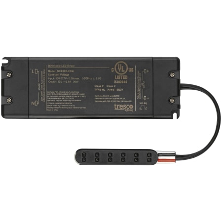 Tresco 12VDC 30W Commercial Wall Dimmable Hardwire Power Supply w/ 6-Snap Mounting Block Black