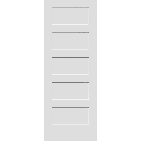 Trimlite 22" x 80" 5 Panel Shaker Primed Solid Core Interior Passage Door Slab Unfinished