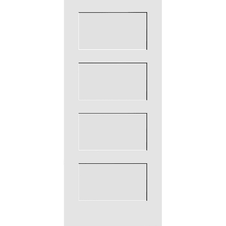 Trimlite 22" x 80" 4 Panel Shaker Primed Solid Core Interior Passage Door Slab Unfinished