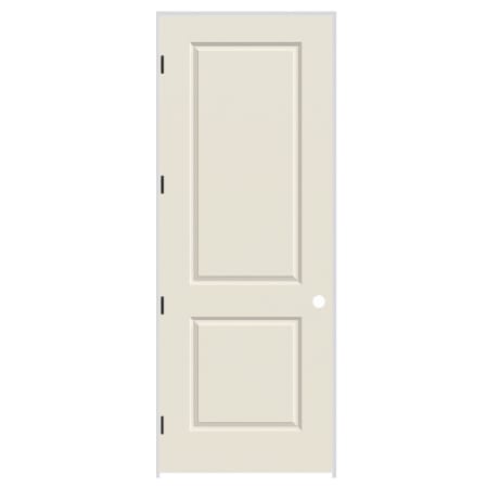 Trimlite 18" x 96" Primed 2-Panel Carrera Molded Hollow Core 6-9/16" Jamb Right Hand Prehung Door with Oil Rubbed Bronze Hinges Primed